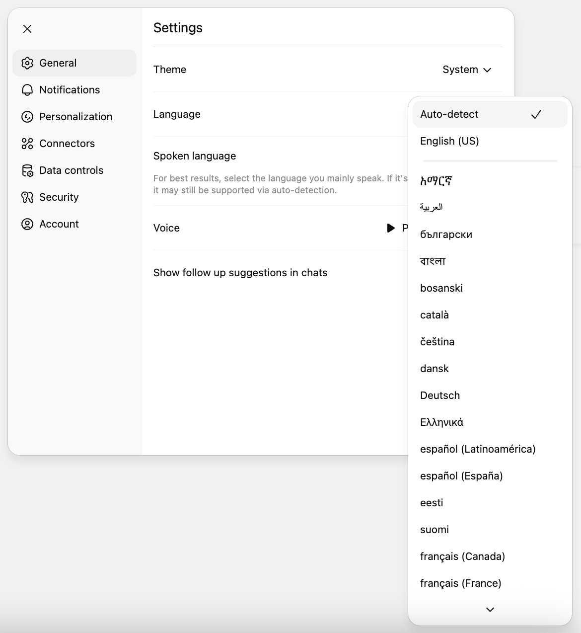 Cách thay đổi ngôn ngữ trên ChatGPT trên máy tính