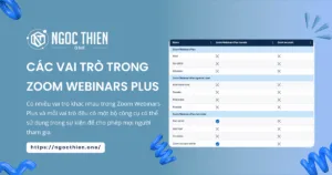 Hiểu về các vai trò trong Zoom Webinars Plus