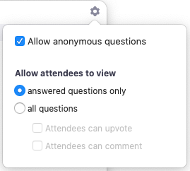 Cách thay đổi cài đặt Hỏi đáp trong hội thảo trực tuyến phát trực tiếp
