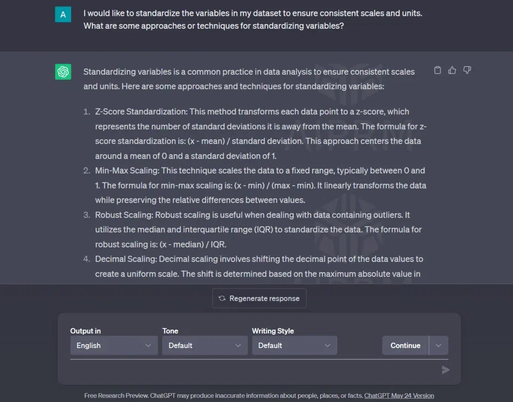 Bước 3: Chuẩn hóa các biến