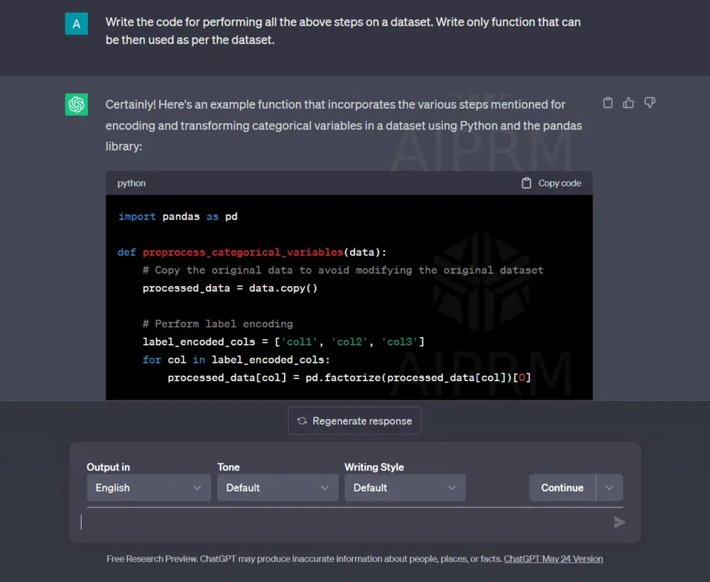 ước 5: Viết mã và thực hiện các bước làm sạch dữ liệu cần thiết.