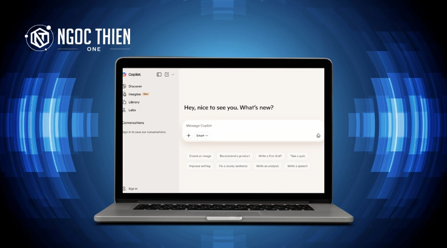 Microsoft Copilot tích hợp trí tuệ nhân tạo (AI) vào toàn bộ hệ sinh thái năng suất của Microsoft