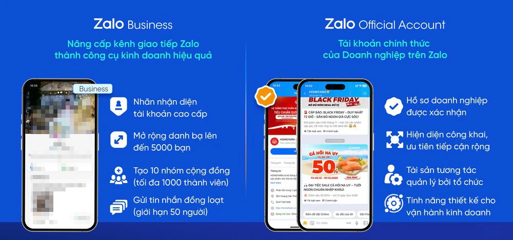 So sánh Zalo Business và Zalo OA: Đâu là điểm khác biệt cốt lõi?