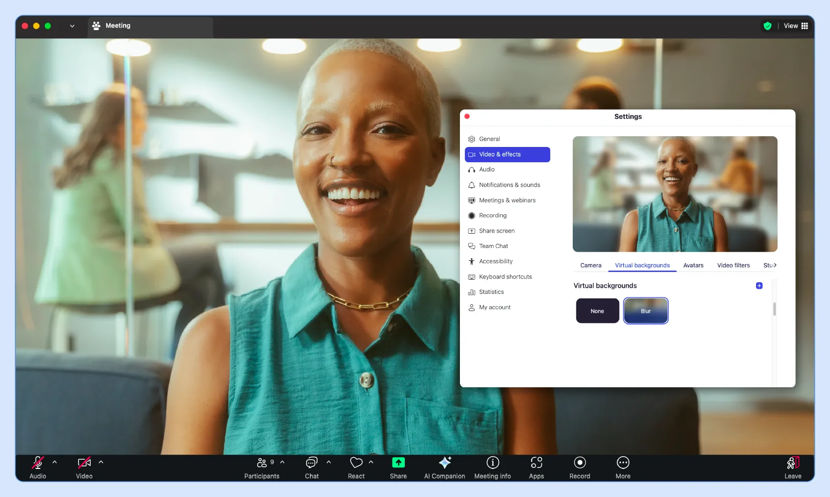 Chọn một phông nền chuyên nghiệp, không gây xao nhãng