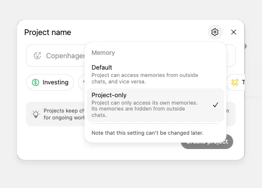 Bộ nhớ chỉ dành cho dự án