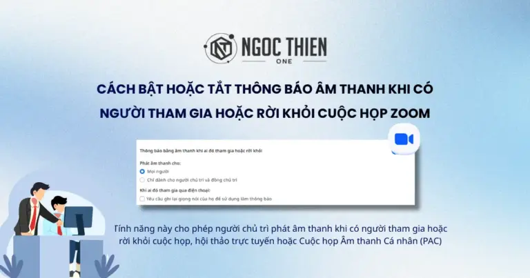 Cách bật thông báo âm thanh khi có người vào Zoom