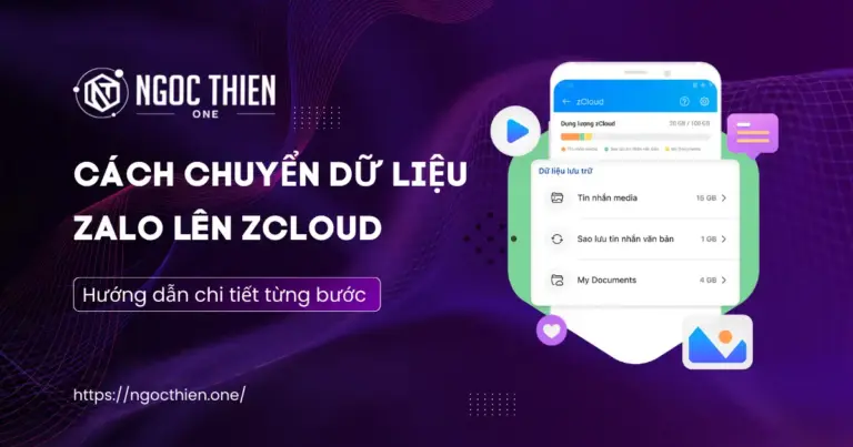 Cách chuyển dữ liệu Zalo lên zCloud