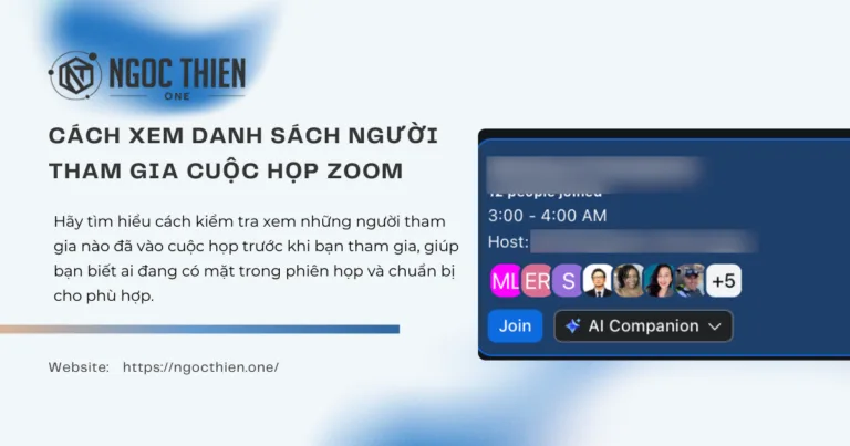 Cách xem danh sách người tham gia cuộc họp Zoom
