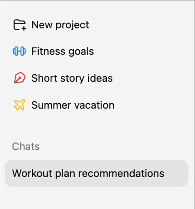 Di chuyển cuộc trò chuyện cũ vào Project trong ChatGPT