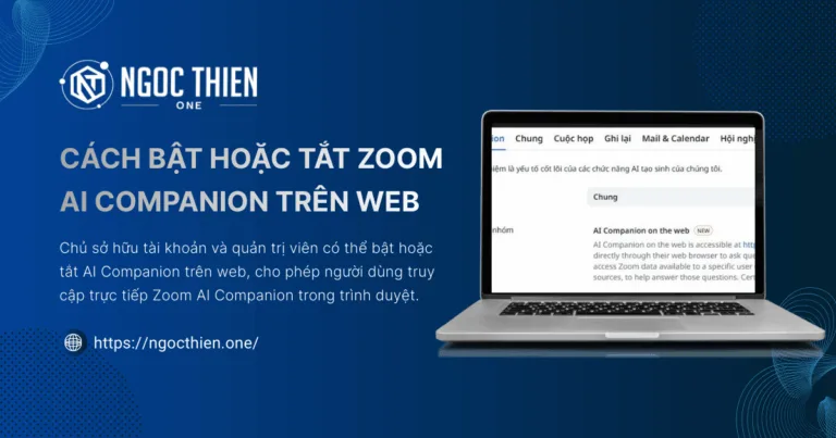 Cách bật hoặc tắt Zoom AI Companion trên web