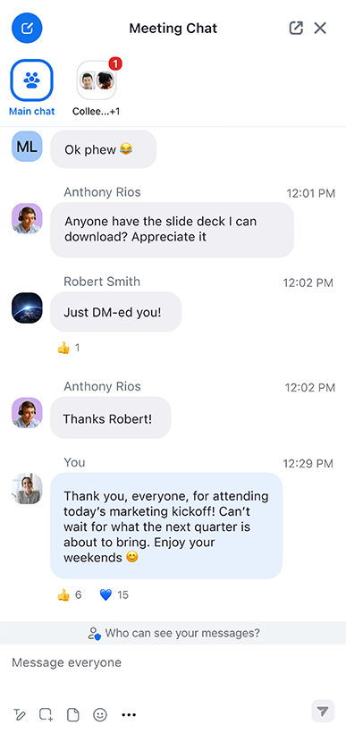 Cách gửi tin nhắn trò chuyện trên máy tính
