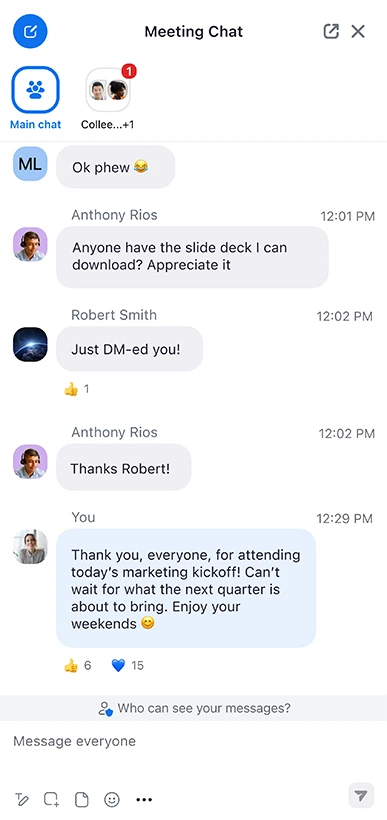 Cách gửi tin nhắn trò chuyện trên máy tính