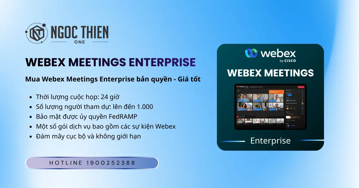 Mua Webex Meetings Enterprise bản quyền