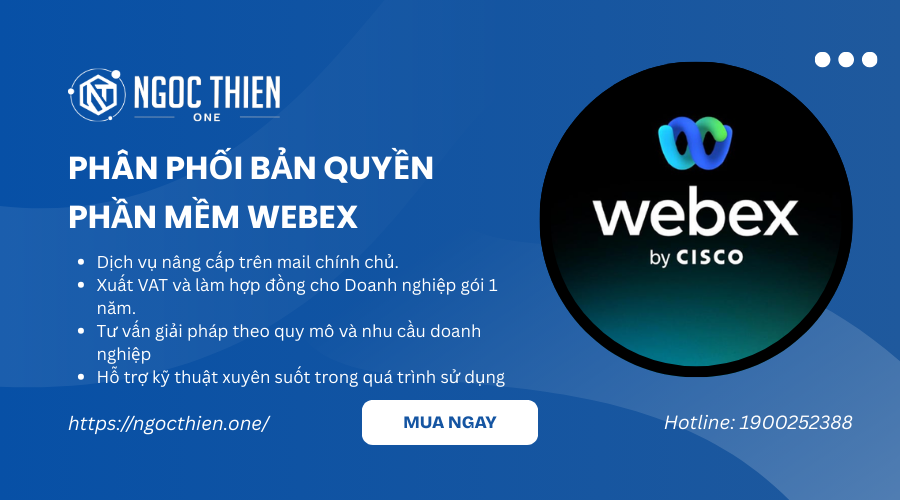 NTO – Phân phối bản quyền phần mềm Webex cho doanh nghiệp