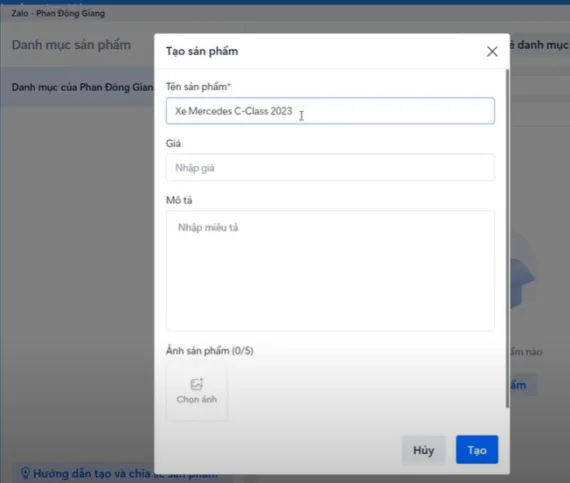 Cách tạo danh mục sản phẩm trên zBusiness Pro