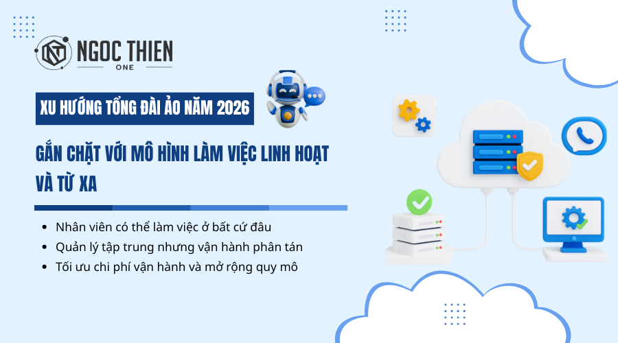 Tổng đài ảo gắn chặt với mô hình làm việc linh hoạt và từ xa