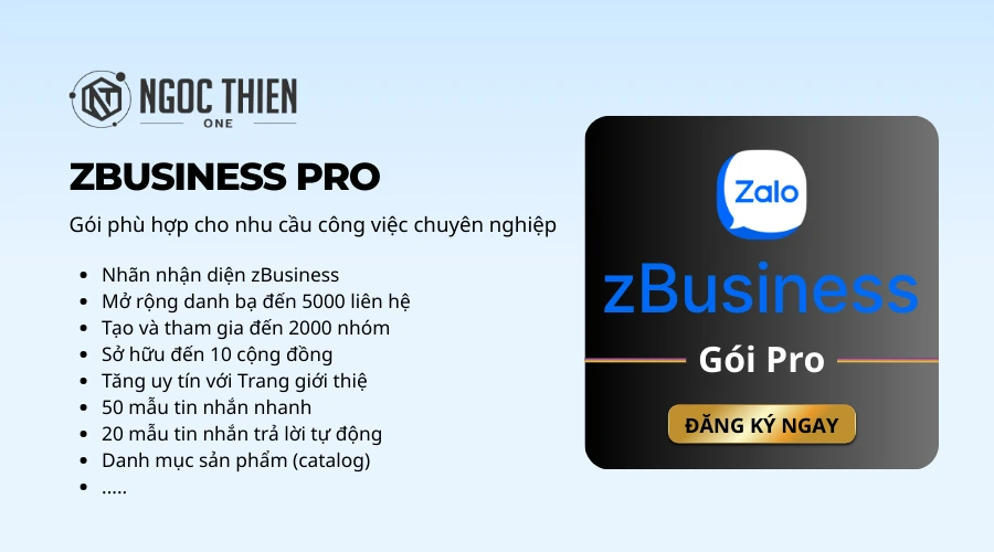 zBusiness Pro - Gói phù hợp cho nhu cầu công việc chuyên nghiệp