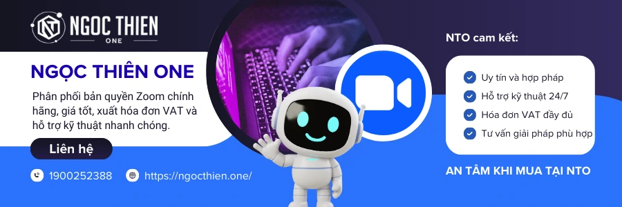 NTO cung cấp Zoom bản quyền, xuất hóa đơn VAT