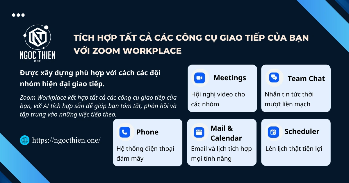 Hợp nhất các công cụ giao tiếp trong Zoom Workplace
