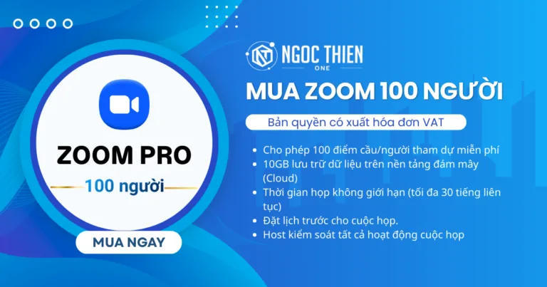 Mua Zoom 100 người bản quyền có xuất hóa đơn VAT