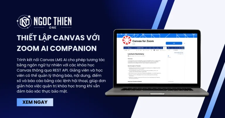 Hướng dẫn thiết lập Canvas với Zoom AI Companion