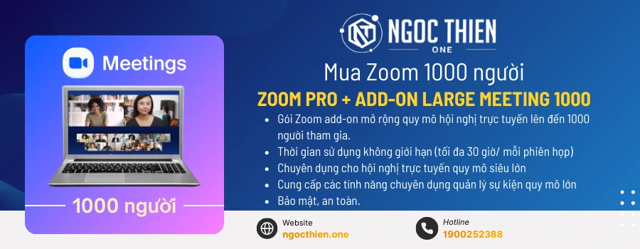 Mua Zoom 1000 người là gì? Các tính năng chính
