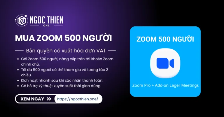 Mua Zoom 500 người bản quyền có VAT