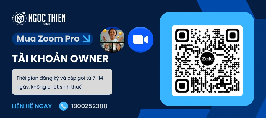 Cách mua Zoom Pro 1 năm bản quyền tài khoản Owner