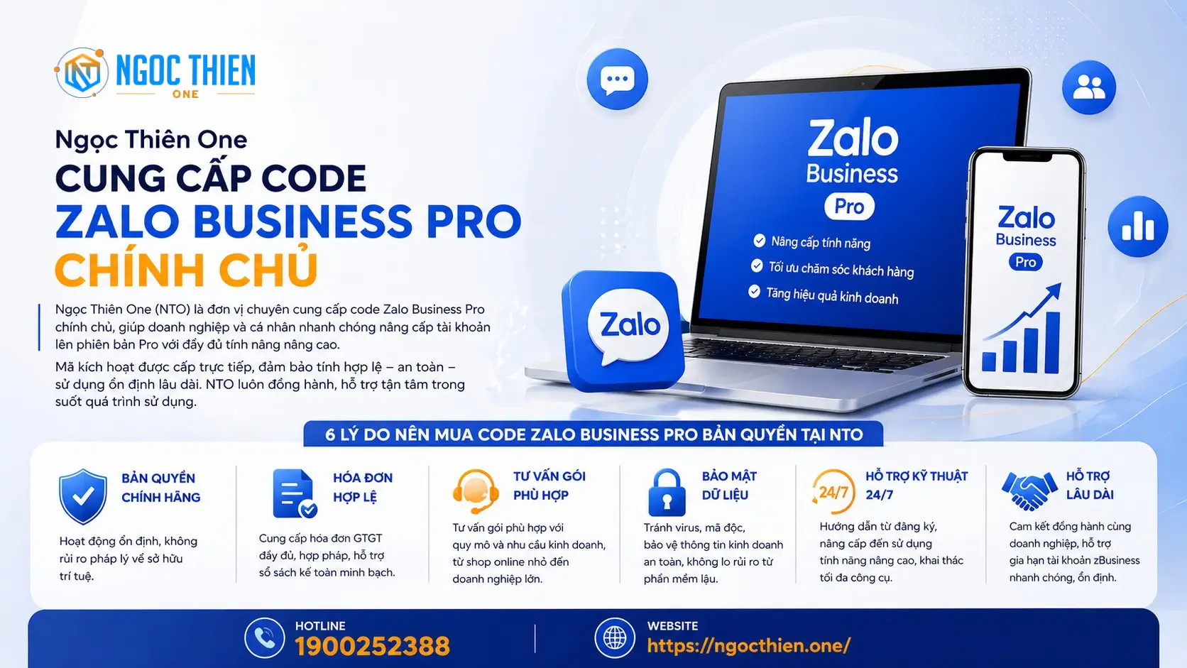 Ngọc Thiên One - Cung cấp code Zalo Business Pro chính chủ