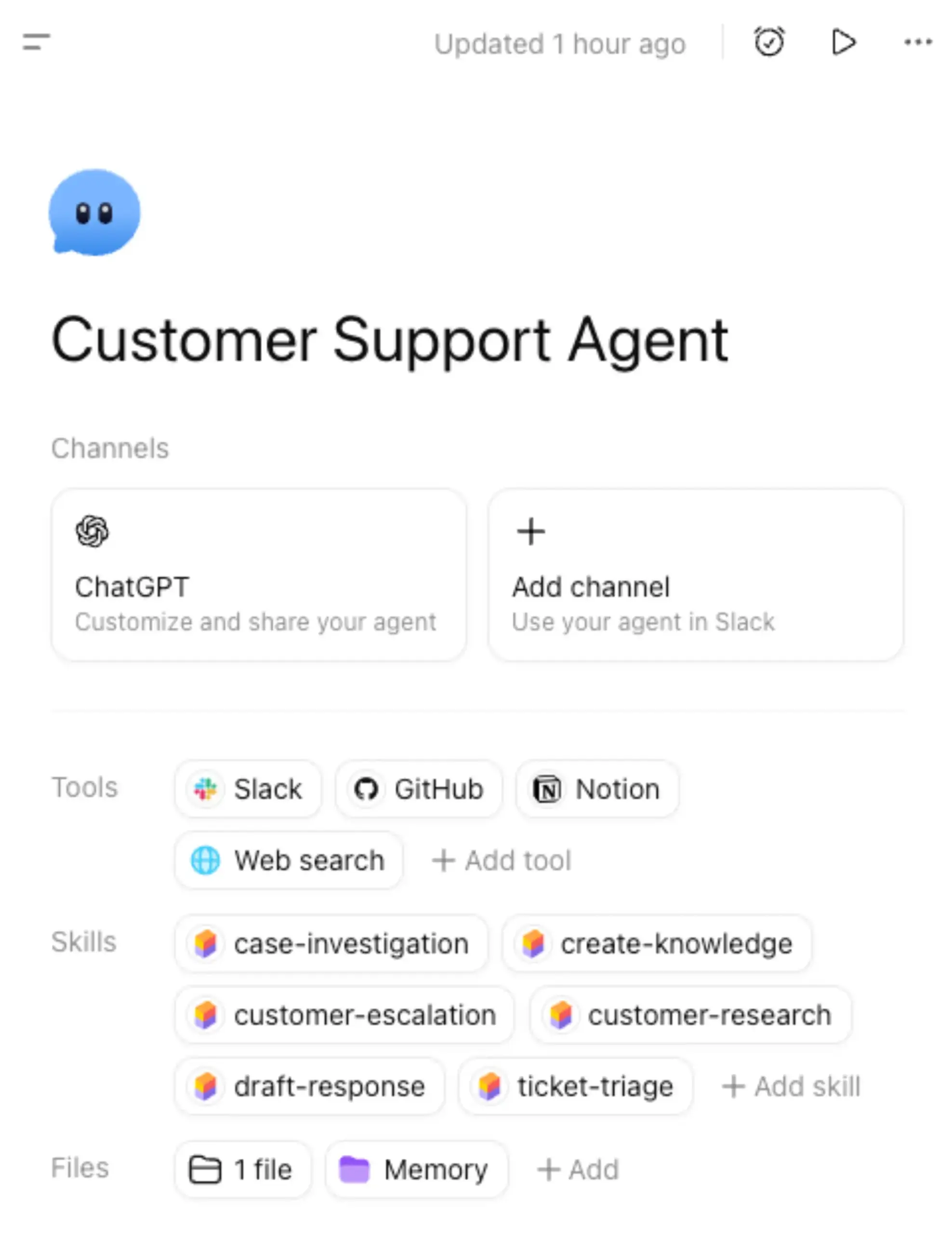 Thêm công cụ, ứng dụng, kỹ năng và kênh