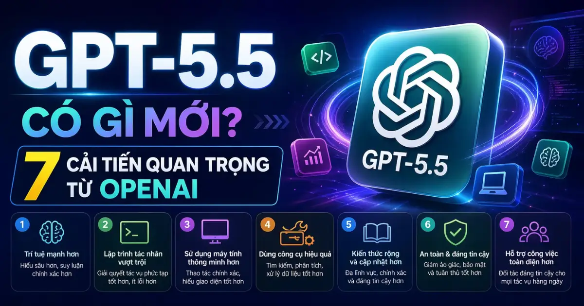GPT-5.5 có gì mới? 7 cải tiến quan trọng từ OpenAI