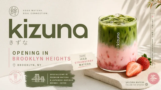 Ví dụ prompt tạo ảnh tài sản mạng xã hội cho cửa hàng matcha