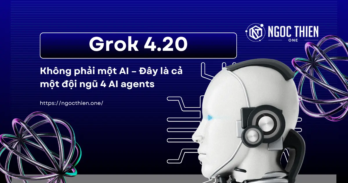 Tổng quan mô hình Grok 4.20 flagship với 4 AI agents