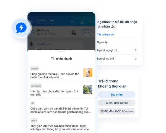 Tin nhắn tự động, tin nhắn nhanh