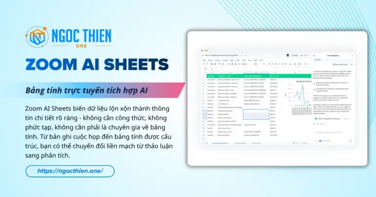 Zoom AI Sheets: Bảng tính trực tuyến tích hợp AI