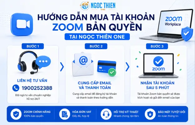 Hướng dẫn mua Zoom bản quyền tại NTO