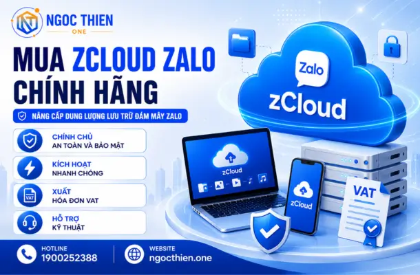 Bảng giá mua zCloud Zalo chính hãng có hóa đơn VAT