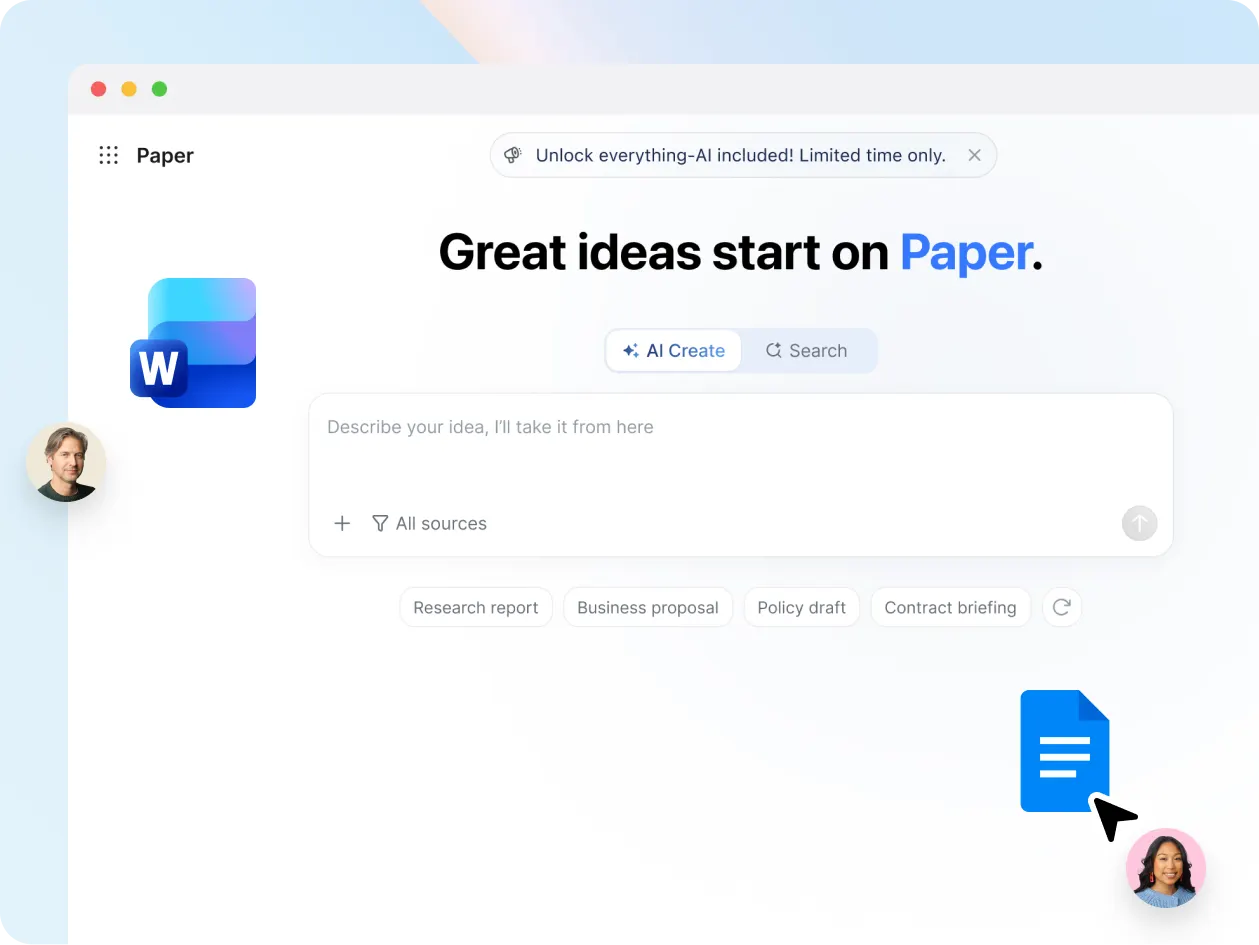 Tương thích với Word và Google Docs