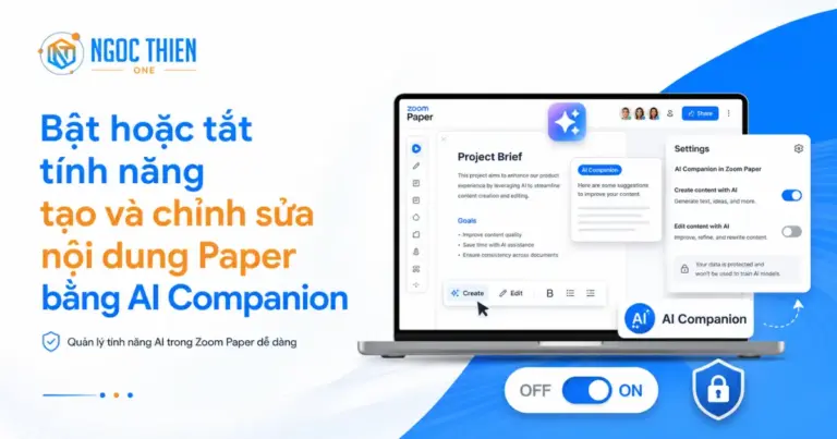 Bật hoặc tắt tính năng AI Companion trong Zoom Paper
