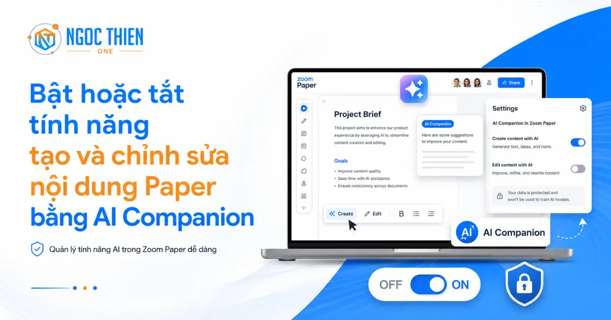 Bật hoặc tắt tính năng AI Companion trong Zoom Paper