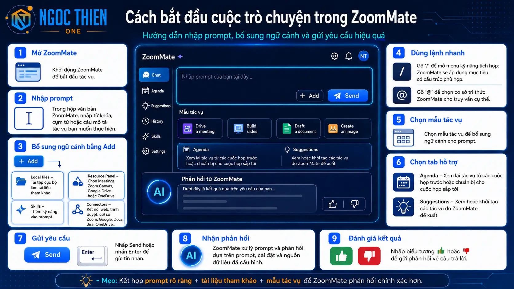 Cách bắt đầu cuộc trò chuyện trong ZoomMate