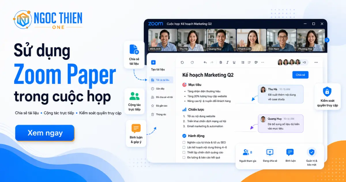 Sử dụng Zoom Paper trong cuộc họp