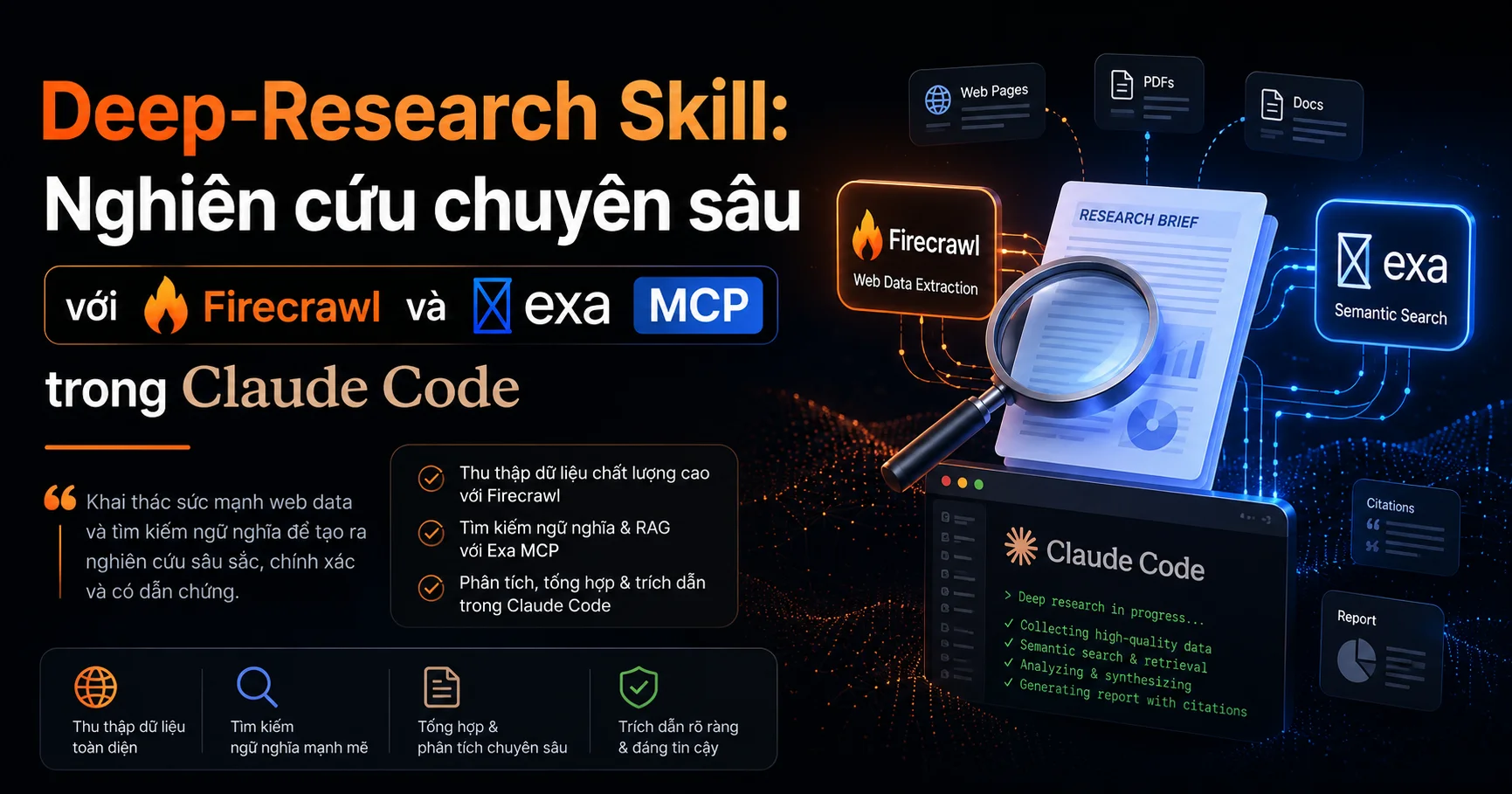 deep research - deep research Deep-Research Skill với Firecrawl & Exa cho Claude Code