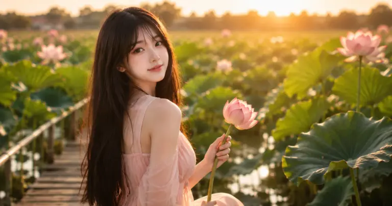 prompt ảnh sen - prompt ảnh sen Prompt tạo ảnh sen mùa hè Douyin Aesthetic, TikTok Viral