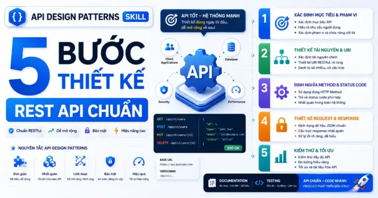 API Design Patterns Skill: 5 Bước Thiết Kế REST API Chuẩn