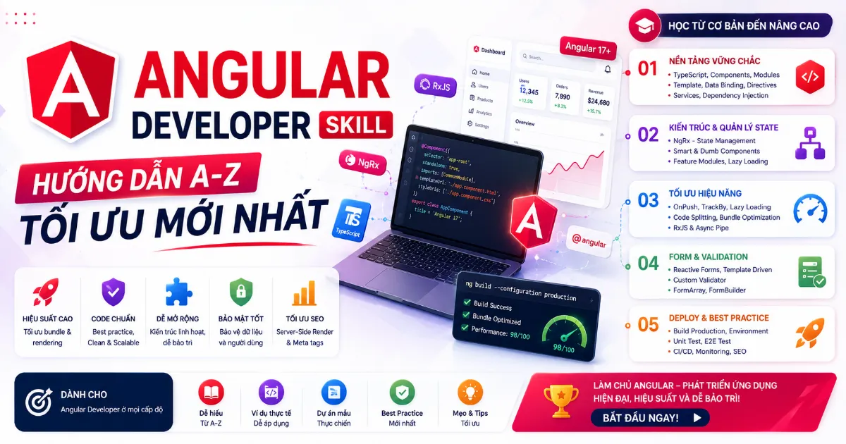 Angular Developer Skill: Hướng Dẫn A-Z Tối Ưu Mới Nhất