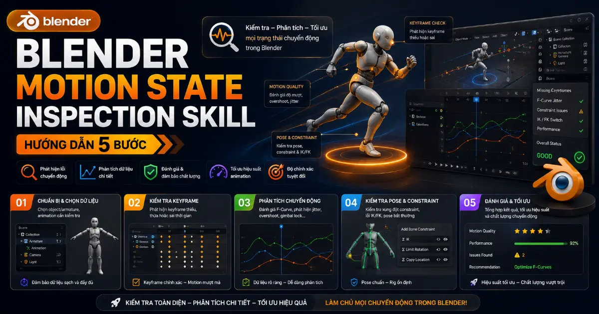 Blender motion state inspection skill: Hướng dẫn 5 bước