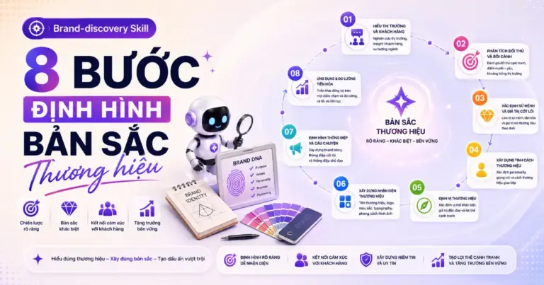 Brand-discovery skill: 8 bước định hình bản sắc thương hiệu