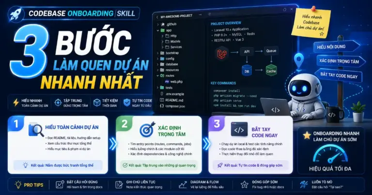 Codebase Onboarding Skill: 3 Bước Làm Quen Dự Án Nhanh Nhất