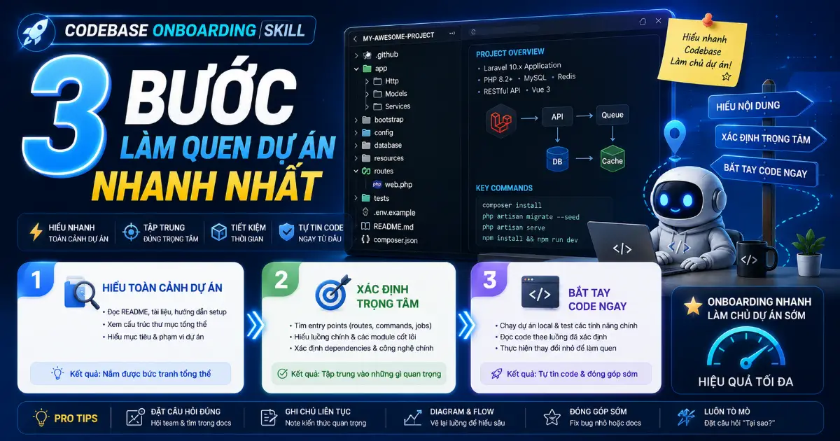 Codebase Onboarding Skill: 3 Bước Làm Quen Dự Án Nhanh Nhất